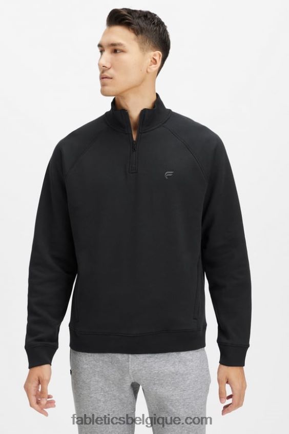 le go-to 1/4 zip 187 Hommes Fabletics 404P0T3607 noir