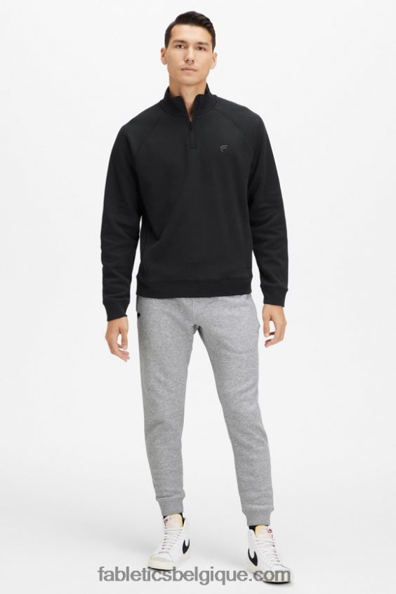 le go-to 1/4 zip 187 Hommes Fabletics 404P0T3607 noir