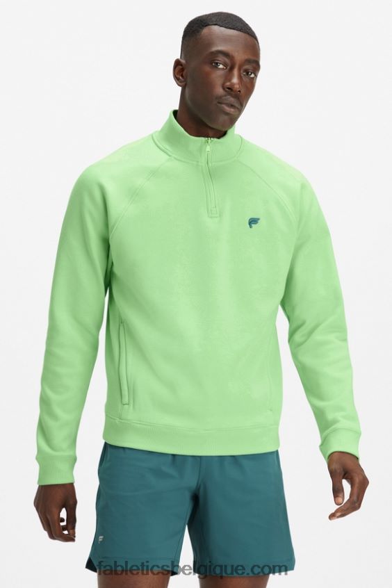 le go-to 1/4 zip 187 Hommes Fabletics 404P0T3609 wasabi