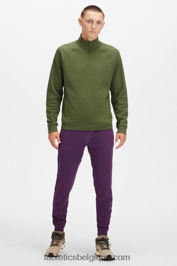 le go-to 1/4 zip 188 Hommes Fabletics 404P0T3610 mousse noire