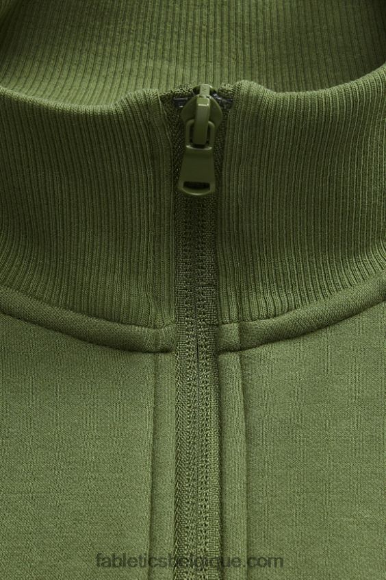 le go-to 1/4 zip 188 Hommes Fabletics 404P0T3610 mousse noire