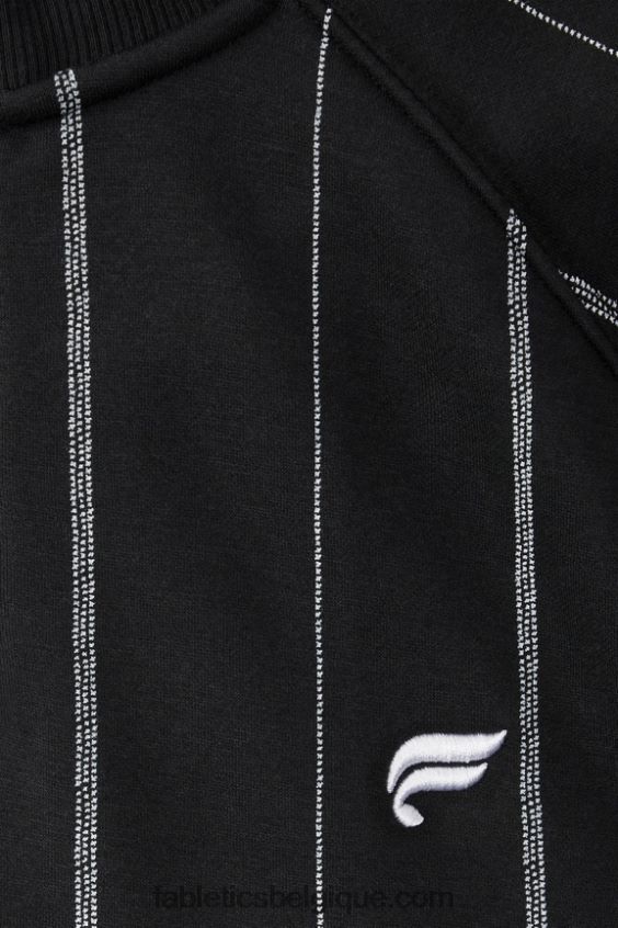 le go-to 1/4 zip 188 Hommes Fabletics 404P0T3613 bande texturée noire