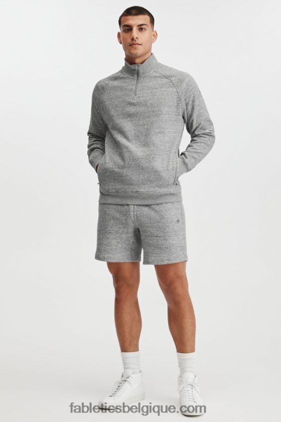 le go-to 1/4 zip 188 Hommes Fabletics 404P0T3614 htr gris moyen