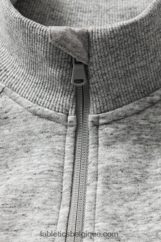 le go-to 1/4 zip 188 Hommes Fabletics 404P0T3614 htr gris moyen