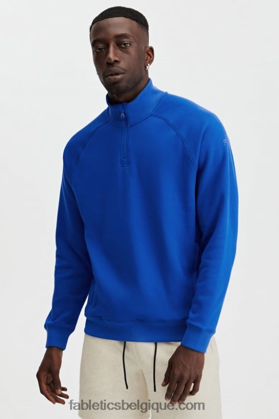 le go-to 1/4 zip 189 Hommes Fabletics 404P0T3615 bleu classique