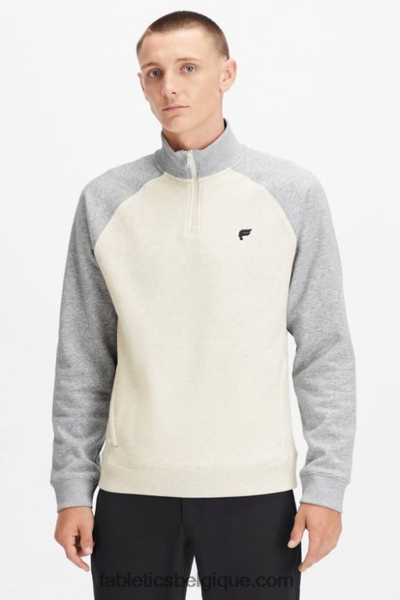 le go-to 1/4 zip 189 Hommes Fabletics 404P0T3617 os/gris classique chiné