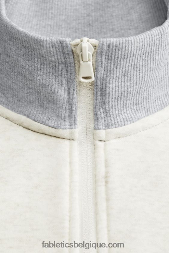 le go-to 1/4 zip 189 Hommes Fabletics 404P0T3617 os/gris classique chiné