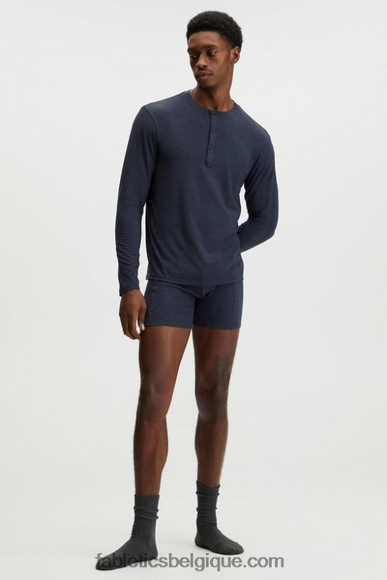 le henley en tricot restauré Hommes Fabletics 404P0T3628 marine classique