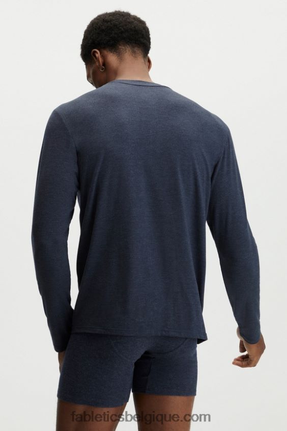 le henley en tricot restauré Hommes Fabletics 404P0T3628 marine classique