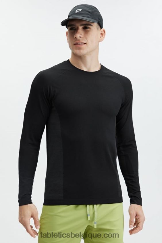 le t-shirt à manches longues de la journée d'entraînement Hommes Fabletics 404P0T3560 noir