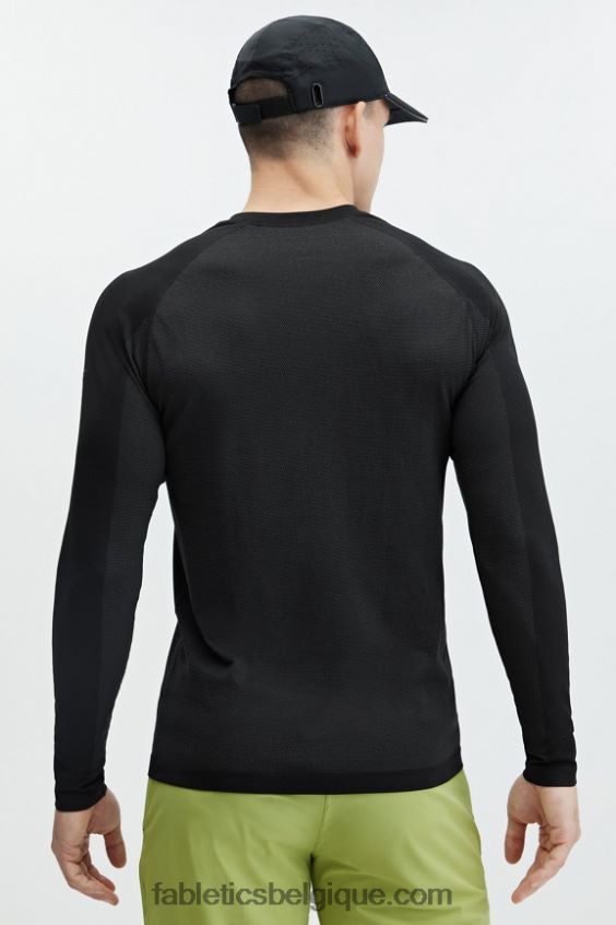 le t-shirt à manches longues de la journée d\'entraînement Hommes Fabletics 404P0T3560 noir