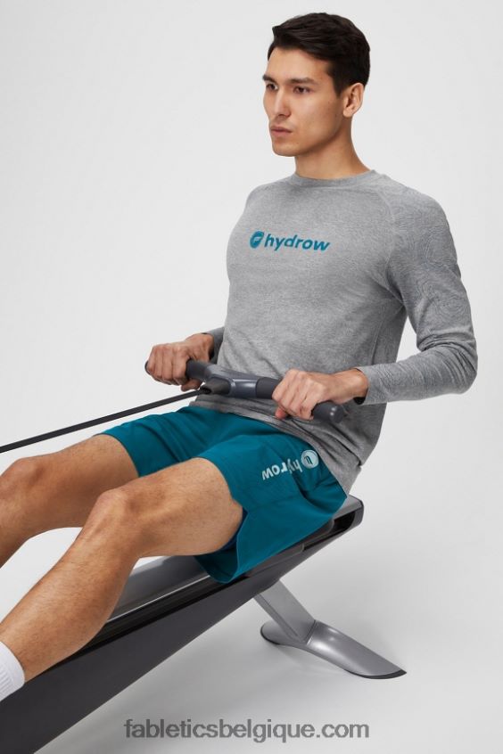 le t-shirt à manches longues de la journée d\'entraînement Hommes Fabletics 404P0T3562 hydrow gris moyen htr