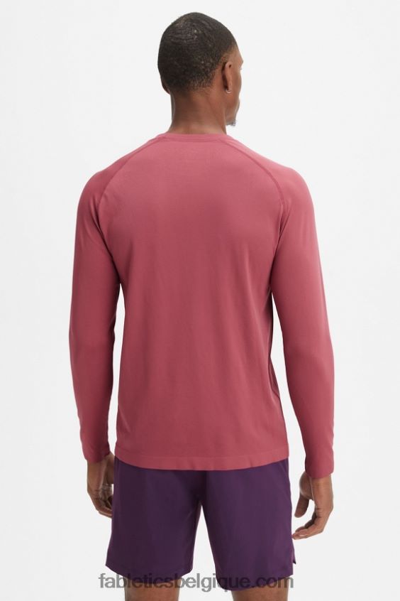 le t-shirt à manches longues de la journée d\'entraînement Hommes Fabletics 404P0T3564 bois de rose