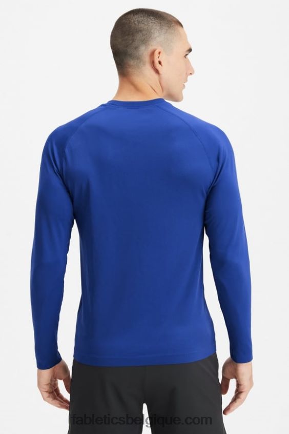 le t-shirt à manches longues de la journée d\'entraînement Hommes Fabletics 404P0T3565 abstrait bleu français f
