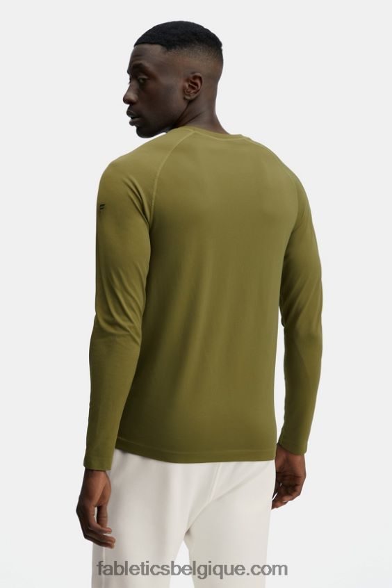 le t-shirt à manches longues de la journée d\'entraînement Hommes Fabletics 404P0T3571 varech