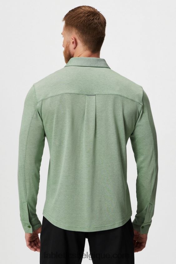 le tableau de bord à manches longues boutonné Hommes Fabletics 404P0T3583 bruyère néo olive