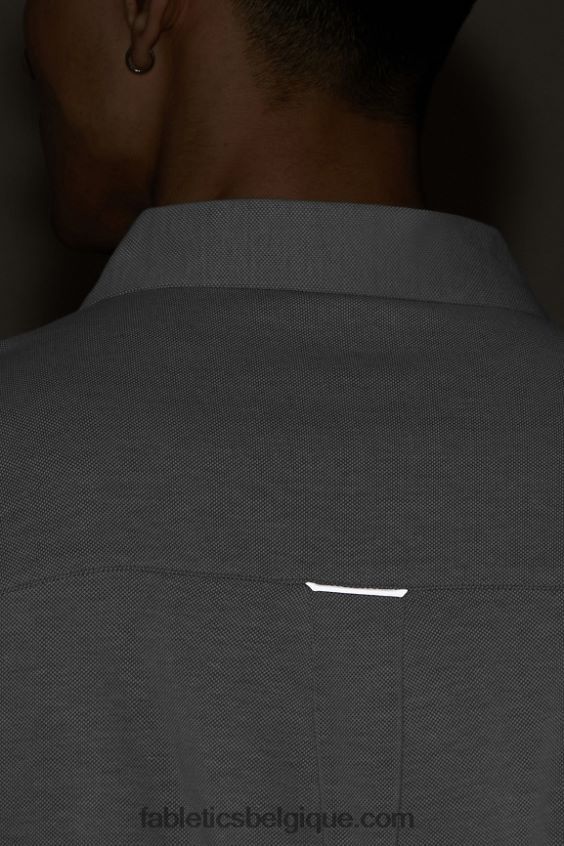 le tableau de bord à manches longues boutonné Hommes Fabletics 404P0T3584 gris chiné classique