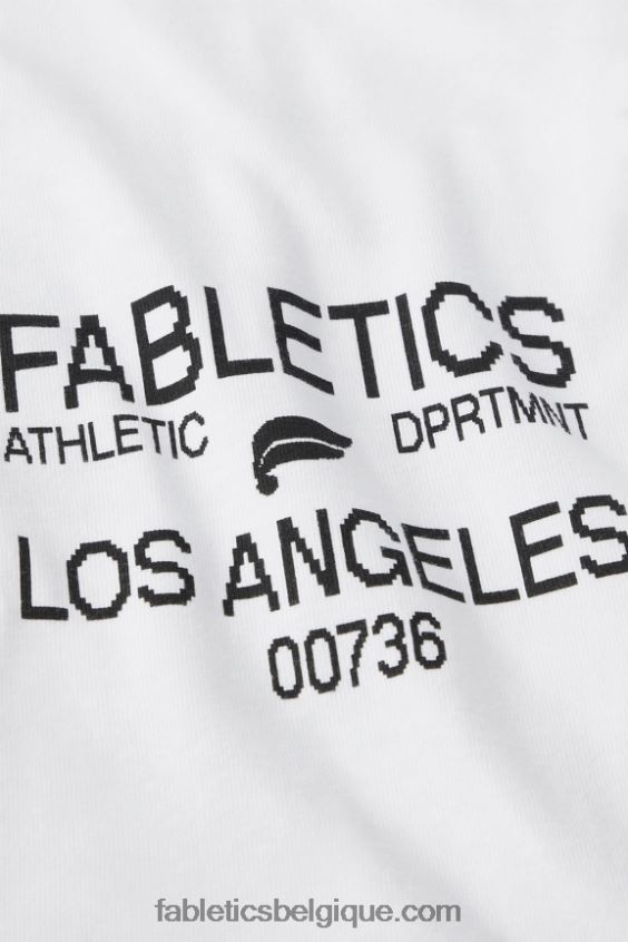 le tee-shirt r&r ls Hommes Fabletics 404P0T3602 t-shirt blanc