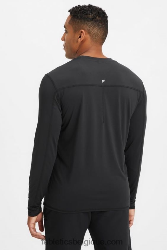 sous-gommage à manches longues de tous les jours Hommes Fabletics 404P0T3587 noir
