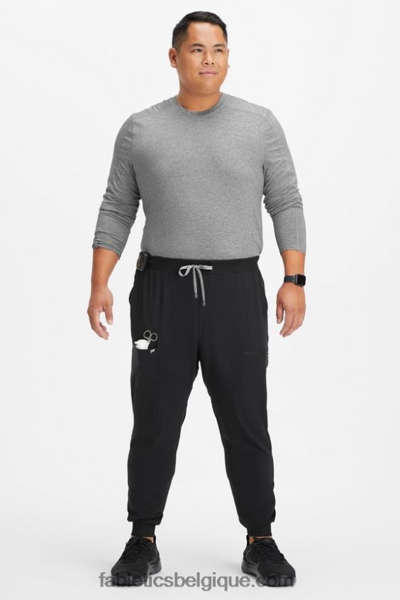 sous-gommage à manches longues de tous les jours Hommes Fabletics 404P0T3590 gris chiné
