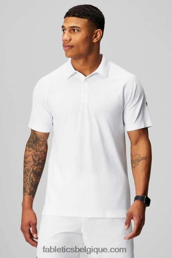la journée d'entraînement polo 166 Hommes Fabletics 404P0T3403 blanc classique