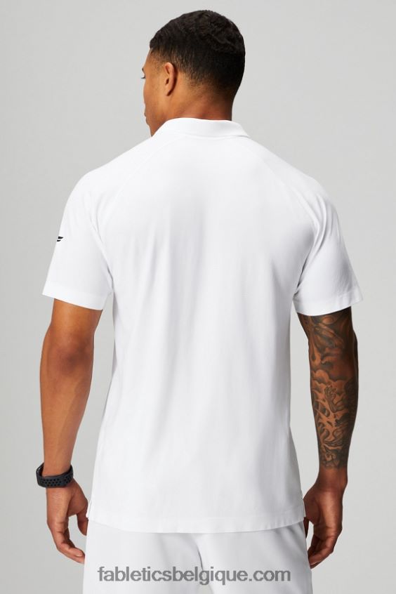 la journée d\'entraînement polo 166 Hommes Fabletics 404P0T3403 blanc classique