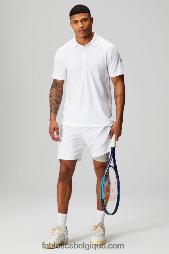 la journée d\'entraînement polo 166 Hommes Fabletics 404P0T3403 blanc classique