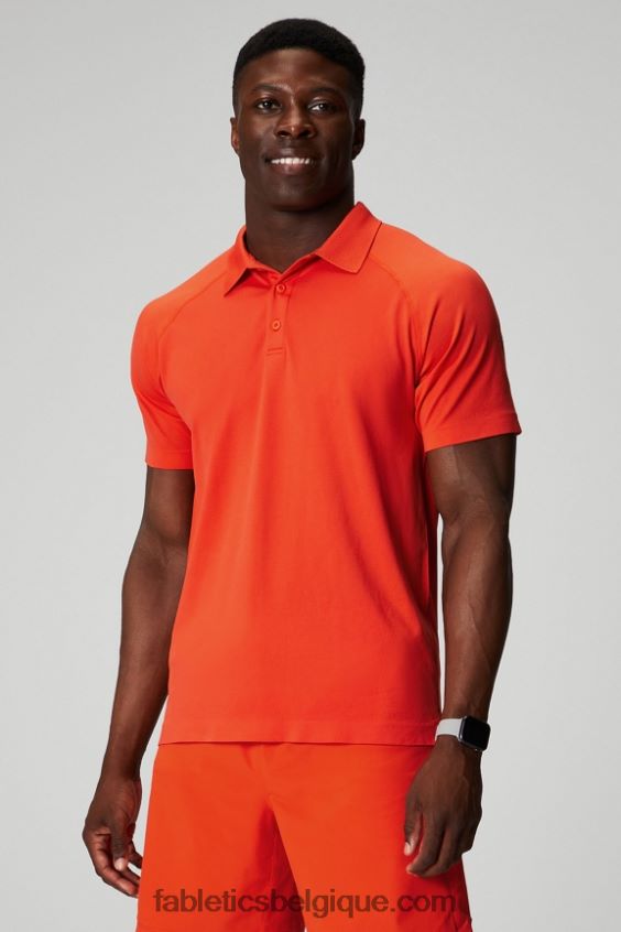 la journée d'entraînement polo 167 Hommes Fabletics 404P0T3407 tomate ancienne