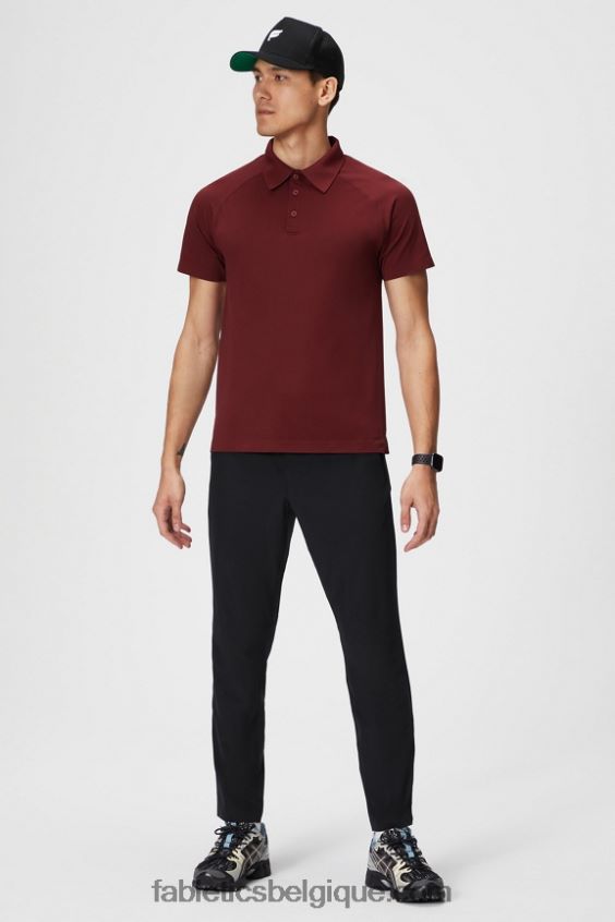 la journée d\'entraînement polo 168 Hommes Fabletics 404P0T3410 rouge adrénaline
