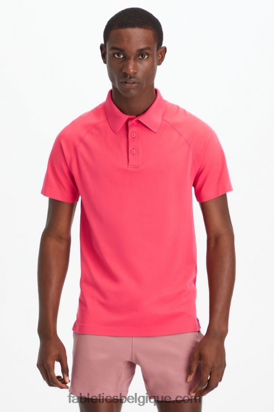 la journée d'entraînement polo 169 Hommes Fabletics 404P0T3416 rouge magenta