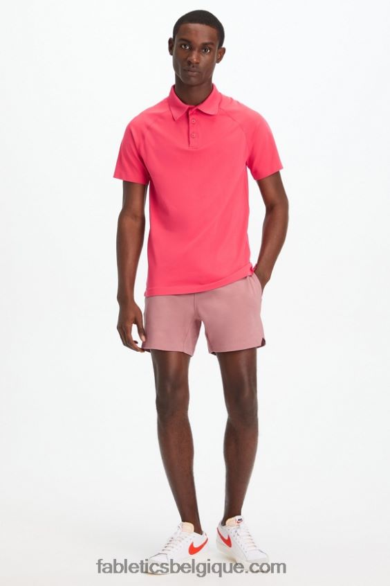 la journée d\'entraînement polo 169 Hommes Fabletics 404P0T3416 rouge magenta