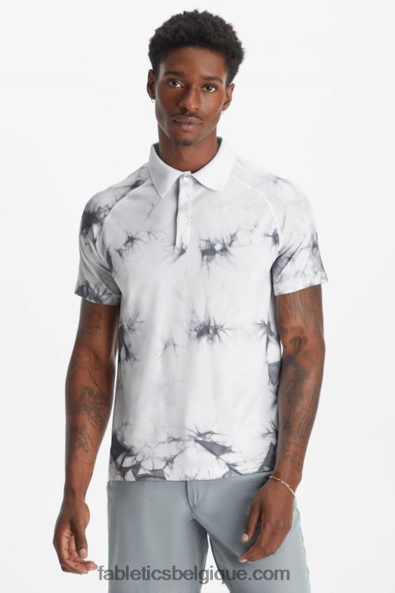 la journée d'entraînement polo 174 Hommes Fabletics 404P0T3457 teinture blanche classique