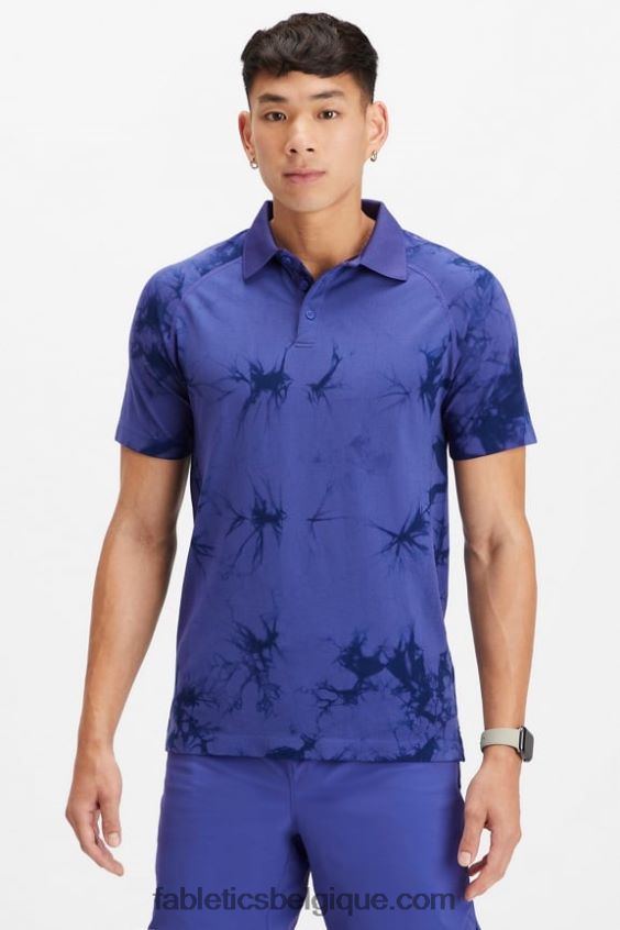 la journée d'entrainement polo 170 Hommes Fabletics 404P0T3419 teinture bleu indigo