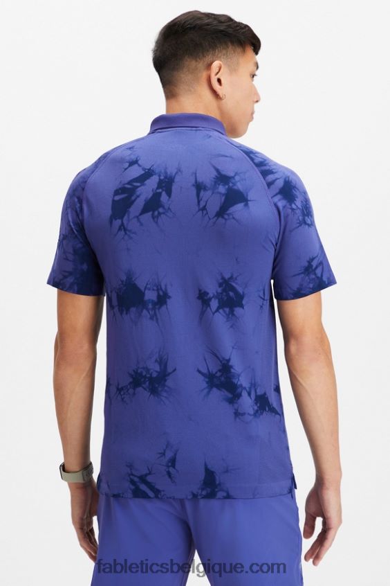 la journée d\'entrainement polo 170 Hommes Fabletics 404P0T3419 teinture bleu indigo