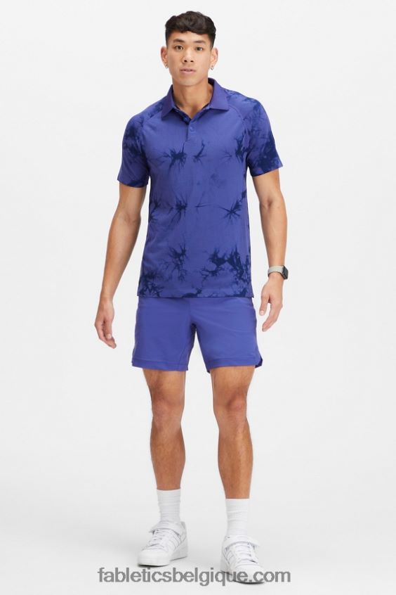 la journée d\'entrainement polo 170 Hommes Fabletics 404P0T3419 teinture bleu indigo