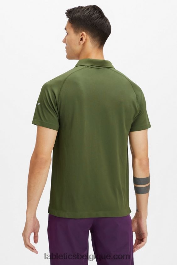 la journée d\'entrainement polo 170 Hommes Fabletics 404P0T3420 mousse noire