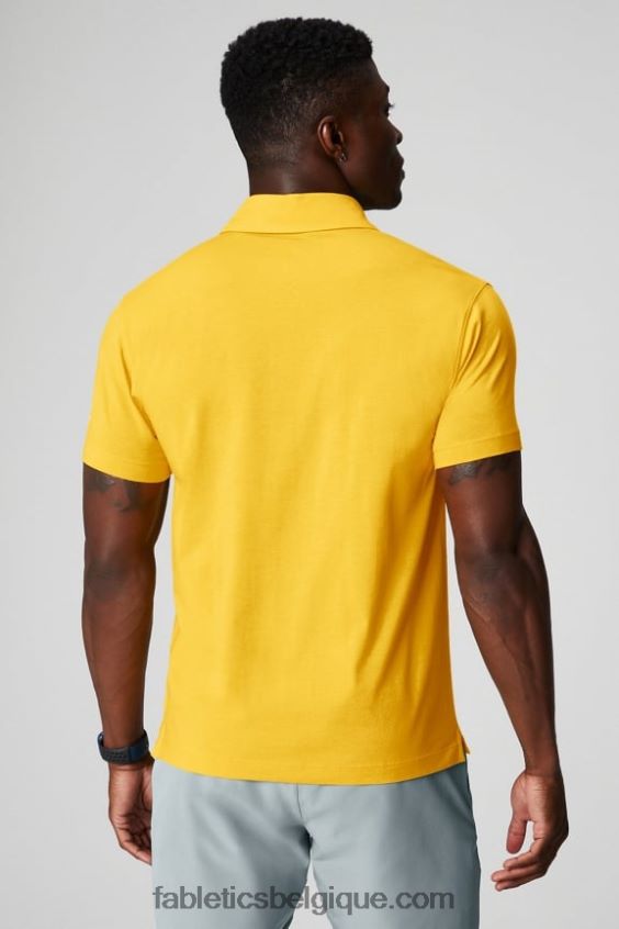 le 24-7 polo 170 Hommes Fabletics 404P0T3423 Coucher de soleil jaune