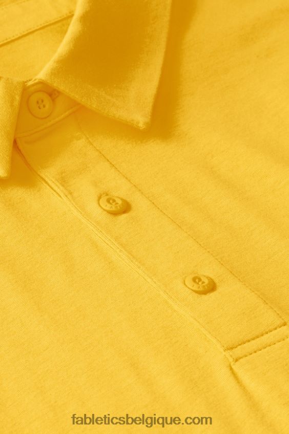 le 24-7 polo 170 Hommes Fabletics 404P0T3423 Coucher de soleil jaune
