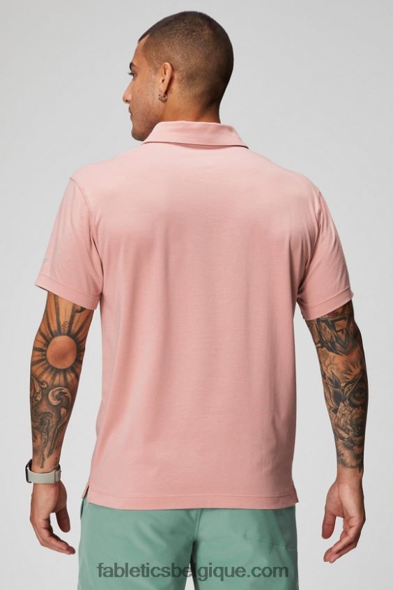 le polo 24-7 172 Hommes Fabletics 404P0T3432 ardoise rose
