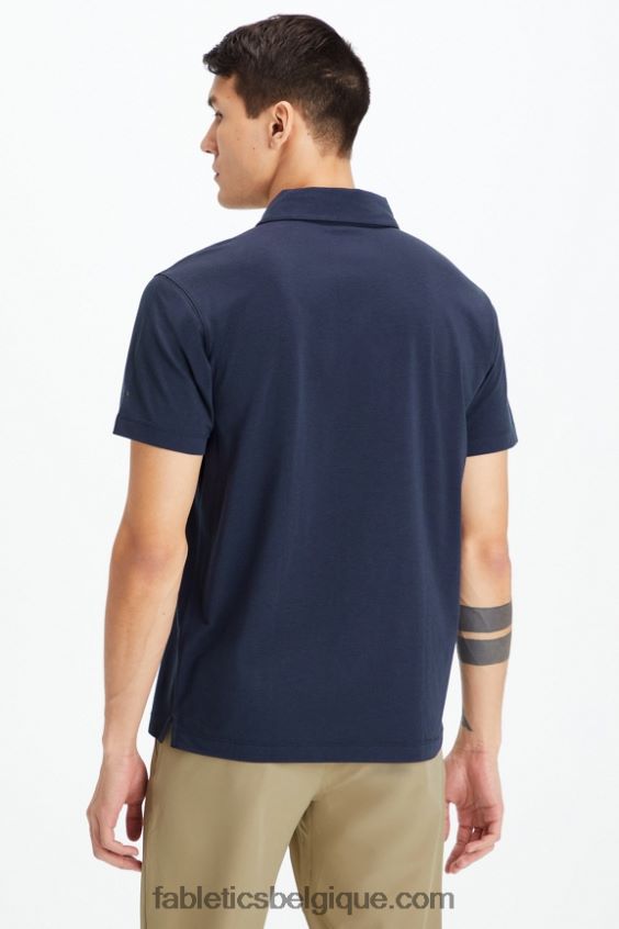 le polo 24-7 173 Hommes Fabletics 404P0T3439 marine classique