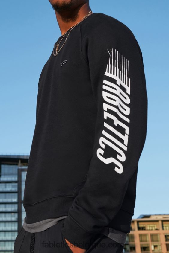 l'équipage incontournable Hommes Fabletics 404P0T3692 manches rapides noires