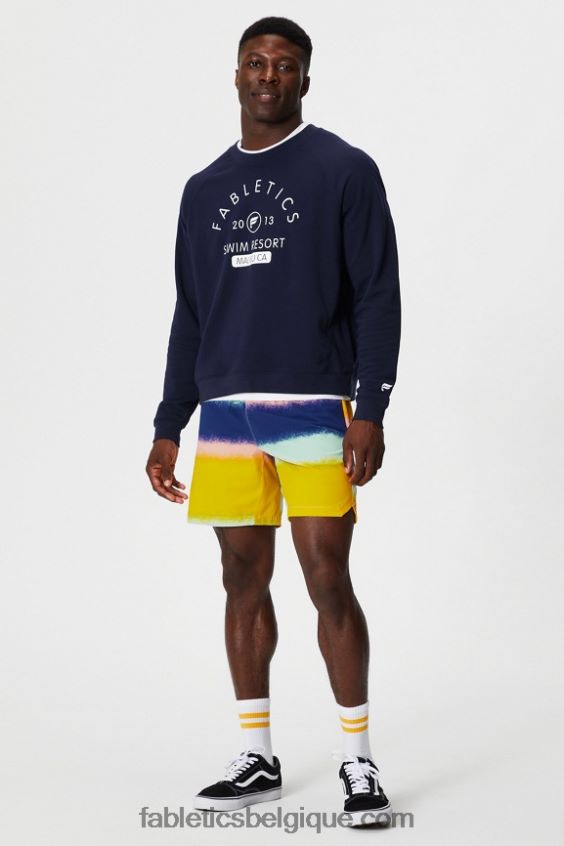 l\'équipage léger incontournable Hommes Fabletics 404P0T3667 bain bleu marine profond
