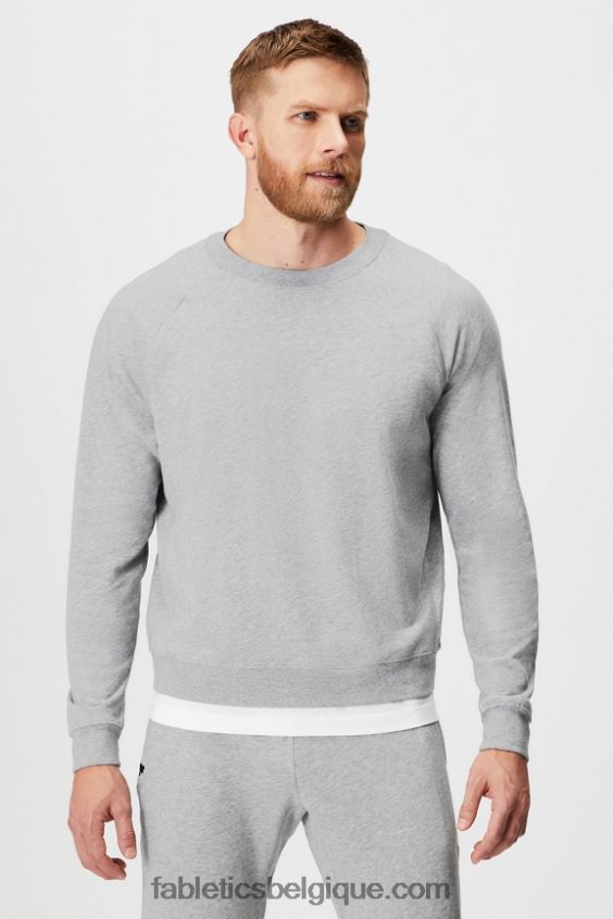 l'équipage léger incontournable Hommes Fabletics 404P0T3670 gris chiné classique