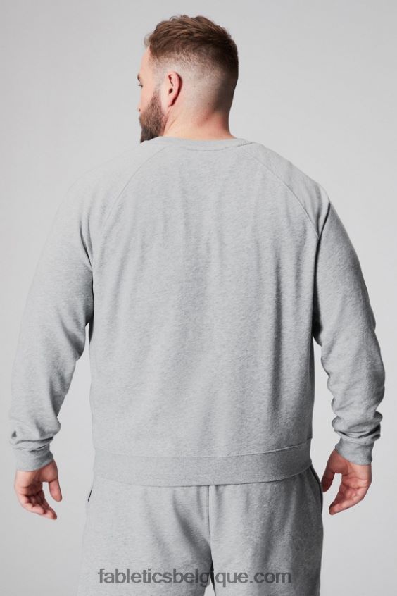 l\'équipage léger incontournable Hommes Fabletics 404P0T3671 gris chiné classique
