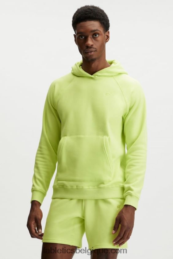 le sweat à capuche d'après-match Hommes Fabletics 404P0T3724 chaux fanée
