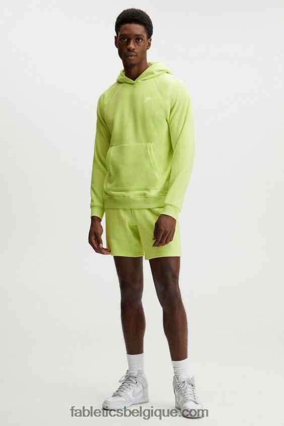 le sweat à capuche d\'après-match Hommes Fabletics 404P0T3724 chaux fanée