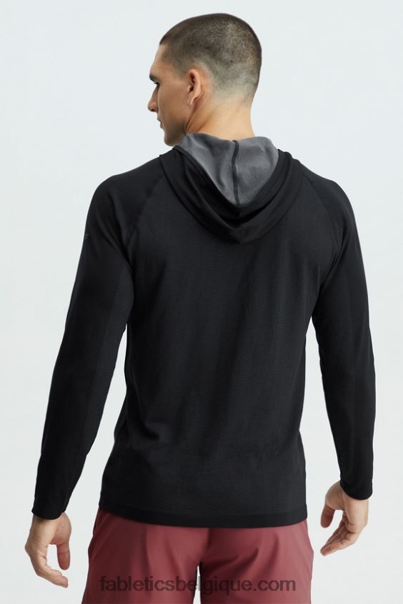 le sweat à capuche de la journée d\'entraînement Hommes Fabletics 404P0T3622 noir