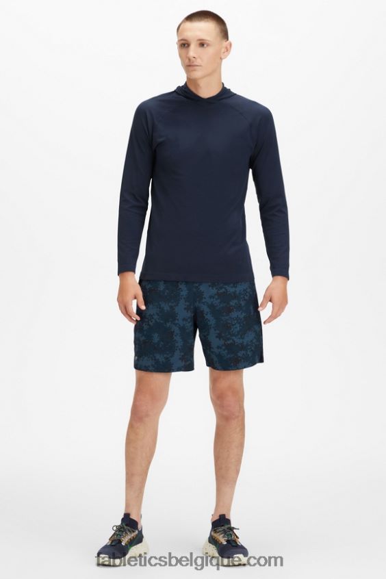 le sweat à capuche de la journée d\'entraînement Hommes Fabletics 404P0T3623 marine classique