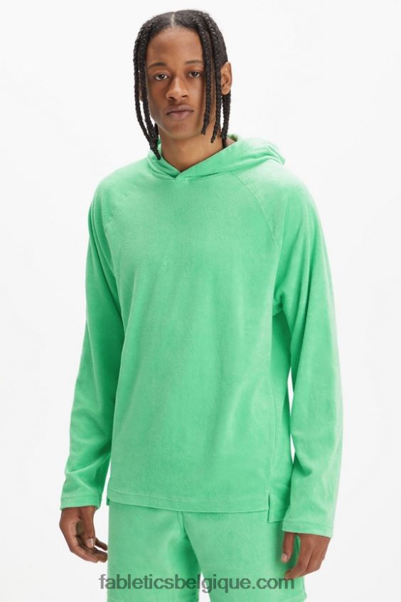 le sweat à capuche en éponge de l'île Hommes Fabletics 404P0T3729 eau tropicale
