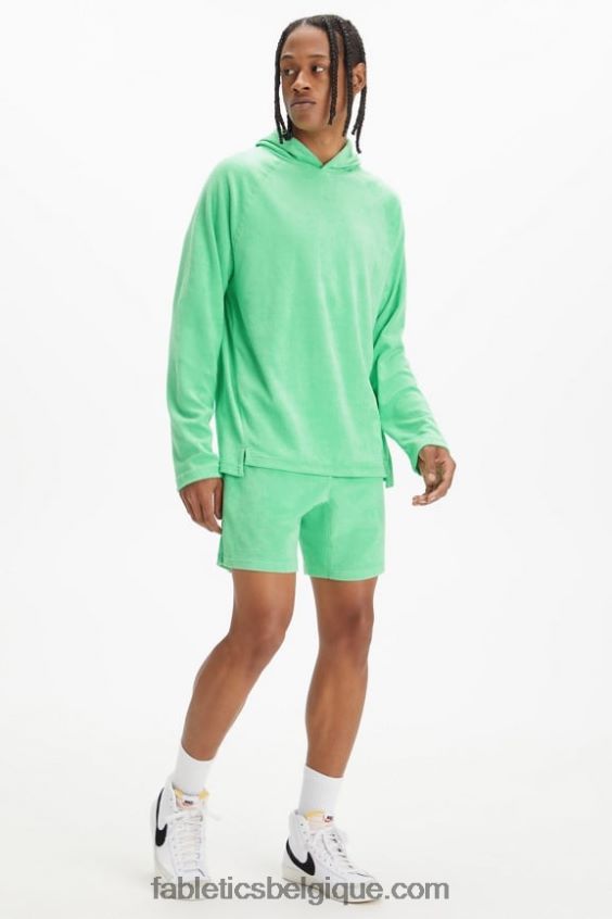 le sweat à capuche en éponge de l\'île Hommes Fabletics 404P0T3729 eau tropicale